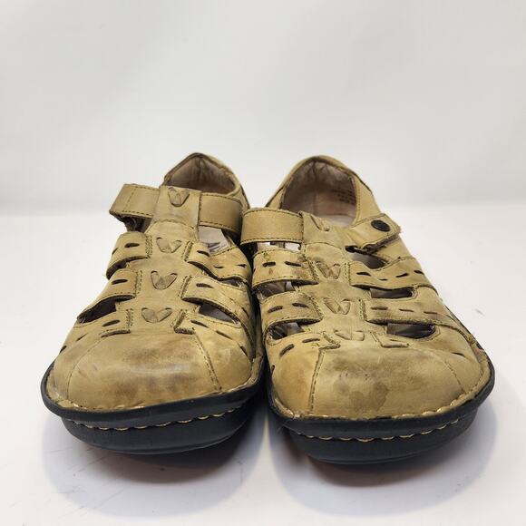 Alegria Womens Pesca Sage Green Leather Clogs Size 37 US 6.5 Comfort Shoes - Picture 3 of 8